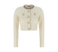 SELF PORTRAIT 'Cream Textured Knit' Cardigan S