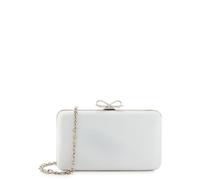 Self-portrait Crystal Bow-embellished Satin Clutch - Blue - One Size