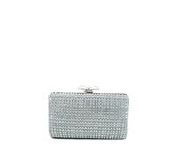 Self-Portrait crystal-embellished clutch bag - Blue One Size