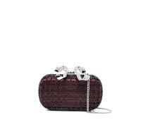 Self-Portrait crystal-embellished clutch bag - Red One Size
