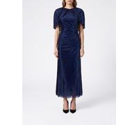 SELF-PORTRAIT Draped Beaded Short-Sleeve Midi Ceremony Dress - Size: 10 - female