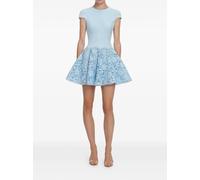 Self-Portrait embroidered laced mini dress - Blue 4-6-8-10-12