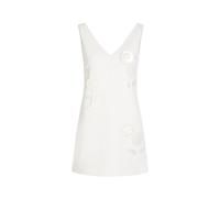 Self-portrait Floral-appliqué Crepe Mini Dress - White - 12 (UK12 / M)