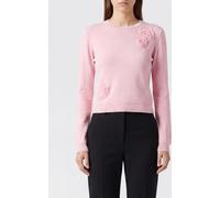 SELF-PORTRAIT Floral Appliqué Crewneck Jumper in a Wool and Silk Blend - Size: M - female