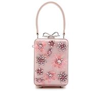 Self-portrait Floral-embellished Satin top Handle bag - Pink - One Size