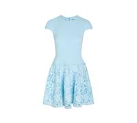Self-portrait Floral-lace Crepe Mini Dress - Blue - 8 (UK8 / S)