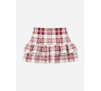 Self Portrait Girls Check Knit Skirt in Red - Red - 10 - 12 Yrs