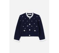 Self Portrait Girls Embellished Cardigan in Navy - Navy - 3 - 4 Yrs