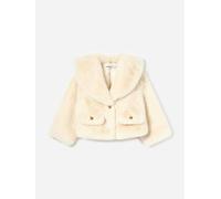 Self Portrait Girls Faux Fur Jacket in Ivory - Ivory - 6 - 7 Years