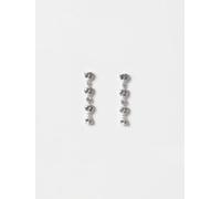 SELF-PORTRAIT Heart-Shaped Brass Drop Earrings with Crystals - Size: OS - female
