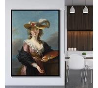 Self-portrait in a Straw Hat by Élisabeth Vigée Le Brun Canvas Prints Painting Wall Art Picture for Home Decoration 40x60cm frameless