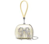 Self-Portrait Kids logo-appliqué clutch bag - Yellow One Size