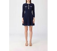SELF-PORTRAIT Long-Sleeved Viscose Knit Mini Dress with a Slim Fit - Size: M - female