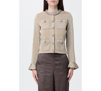 SELF-PORTRAIT Lurex Cardigan with Crystals - Size: L - female