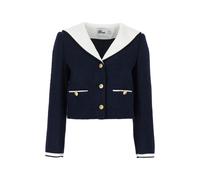 SELF PORTRAIT 'Navy Boucle Contrast Collar' Blazer 10 UK