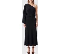 SELF-PORTRAIT One-Shoulder Asymmetrical Jersey Midi Dress - Size: L - female