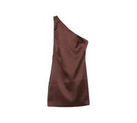 Self-Portrait one-shoulder satin mini dress - Brown 6-8-10