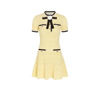 Self-portrait Pointelle-knit Mini Dress - Yellow - S (UK8-10 / S)