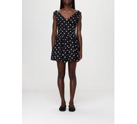 SELF-PORTRAIT Polka Dot Cotton Mini Dress - Size: 4 - female