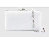 SELF-PORTRAIT Satin Clutch with Crystal Bow and Removable Strap - Size: OS - female