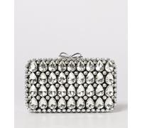 SELF-PORTRAIT Satin Clutch with Rhinestones - Size: OS - female