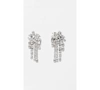 SELF-PORTRAIT Set of Two Drop Earrings in Brass with Zircons - Size: OS - female