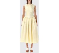 SELF-PORTRAIT Sleeveless Peter Pan Collar Taffeta Midi Dress - Size: 8 - female