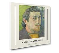 Self Portrait Vol.1 By Paul Gauguin Canvas Print | Gallery Wrapped 30mm Frame Wall Art | 14x14 inches | Ready to Hang | Impressionist People Picture | Living Room Bedroom Lounge Office