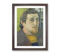 Self Portrait Vol.1 By Paul Gauguin Classic Painting Framed Print | A3 Walnut Framed Wall Art | Ready to Hang | Classic Historical Picture | Living Room Bedroom Lounge Office