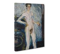 Self Portrait Vol.2 By Richard Gerstl Classic Painting Canvas Wall Art Print Ready to Hang, Framed Picture for Living Room Bedroom Home Office Décor, 24x16 Inch (60x40 cm)