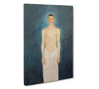 Self-Portrait Vol.3 By Richard Gerstl Canvas Print for Living Room Bedroom Home Office Décor, Wall Art Picture Ready to Hang, 30 x 20 Inch (76 x 50 cm)