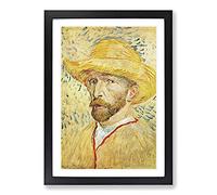 Self-Portrait Vol.4 by Vincent Van Gogh Framed Print | A2 Black Framed Wall Art | Ready to Hang | Modern Historical Picture | Living Room Bedroom Lounge Office
