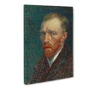 Self Portrait Vol.5 By Vincent Van Gogh Classic Painting Canvas Wall Art Print Ready to Hang, Framed Picture for Living Room Bedroom Home Office Décor, 20x14 Inch (50x35 cm)