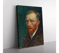 Self Portrait Vol.5 By Vincent Van Gogh Classic Painting Canvas Wall Art Print Ready to Hang, Framed Picture for Living Room Bedroom Home Office Décor, 76x50 cm (30x20 Inch)