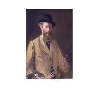 Self Portrait With A Palette Edouard Manet Canvas Art Poster And Wall Art Picture Print Modern Family Bedroom Decor Unframe 24x36inch(60x90cm)