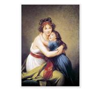 Self-Portrait With Daughter Poster by Elisabeth Louise Vigee-Lebrun 50 x 70 cm Wall art Wall decor