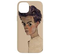 Self-portrait with striped shirt, by Egon Schiele (1910) Case for iPhone 14 Plus