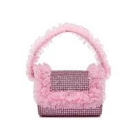 Self-portrait X Christopher Kane Lace and Crystal-embellished top Handle bag - Pink - One Size
