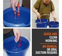 Self-Priming Siphon Hose for Fuel, Water, Beer or Wine Transfer - 2 m Length, 18 mm Diameter, PVC Construction, 3.5 GPM Flow Rate