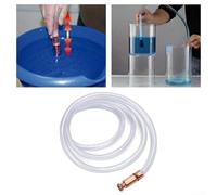 Self Priming Siphon Hose Pump, PVC Copper Multi-Purpose Portable Fuel Syphon Transfer Pump For Gas Water(1.5 m hose)