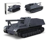 Self-Propelled Artillery Tank Building Blocks Set, 767 PCS Hummel Military Tracked Combat Vehicle Building Brick Model Kit, Collectible WWII German Armored Vehicle Model Toys for Adults & Teens