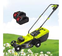 Self-Propelled Lawn Mower Cordless with 13-inch Manganese Steel Blade, 40V Brushless Electric Lawn Mower with 3-Position Cutting Height Adjustment, 3400RPM Brushless Motor, for Farm,2 batteries