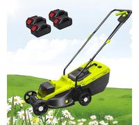 Self-Propelled Lawn Mower Cordless with 13-inch Manganese Steel Blade, 40V Brushless Electric Lawn Mower with 3-Position Cutting Height Adjustment, 3400RPM Brushless Motor, for Farm,4 batteries