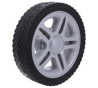 Self Propelled Mower Drive Wheel with Internal Gear, Rubber Tread | Plastic Hub, Precision Bearing System, Widened Pattern, Black Finish, Weather Resistant, for Lawn Mower