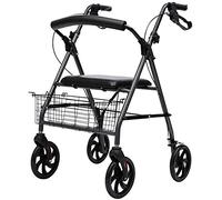 Self-propelled Rollators Frame Convenient Foldable Elderly Walker Shopping Cart Multi-Function Four-Wheeled Walker Aid Trolley Standard Comfortable Anniversary