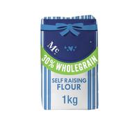 Self Raising Flour 1kg - Wholegrain 30% - A Clever Blend of White & Wholegrain that Bakes Like White - Perfect for Light & Fluffy Cakes, Scones, and Biscuits, Source of Fibre