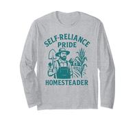 Self Reliance Homesteader Pride Farming Rural Slow Life Long Sleeve T-Shirt