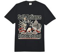 Self Reliance State Control Quote Funny Retro Saying Comfort Colors Adult Heavyweight T-Shirt