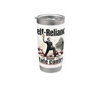 Self Reliance State Control Quote Funny Retro Saying Stainless Steel Insulated Tumbler