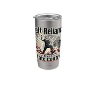Self Reliance State Control Quote Funny Retro Saying Stainless Steel Insulated Tumbler